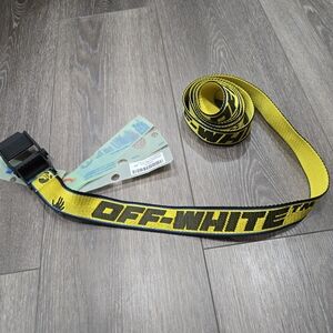 Off-White Yellow and Black Belt Bold Industrial Style